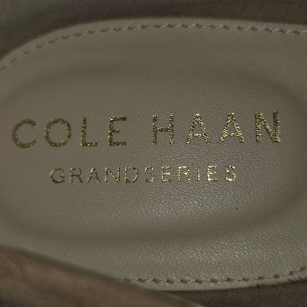 Sz 7 B Womens Cole Haan Viola Skimmer Whiskey Suede Pointed Toe Bow Shoes VGUC - Picture 11 of 12